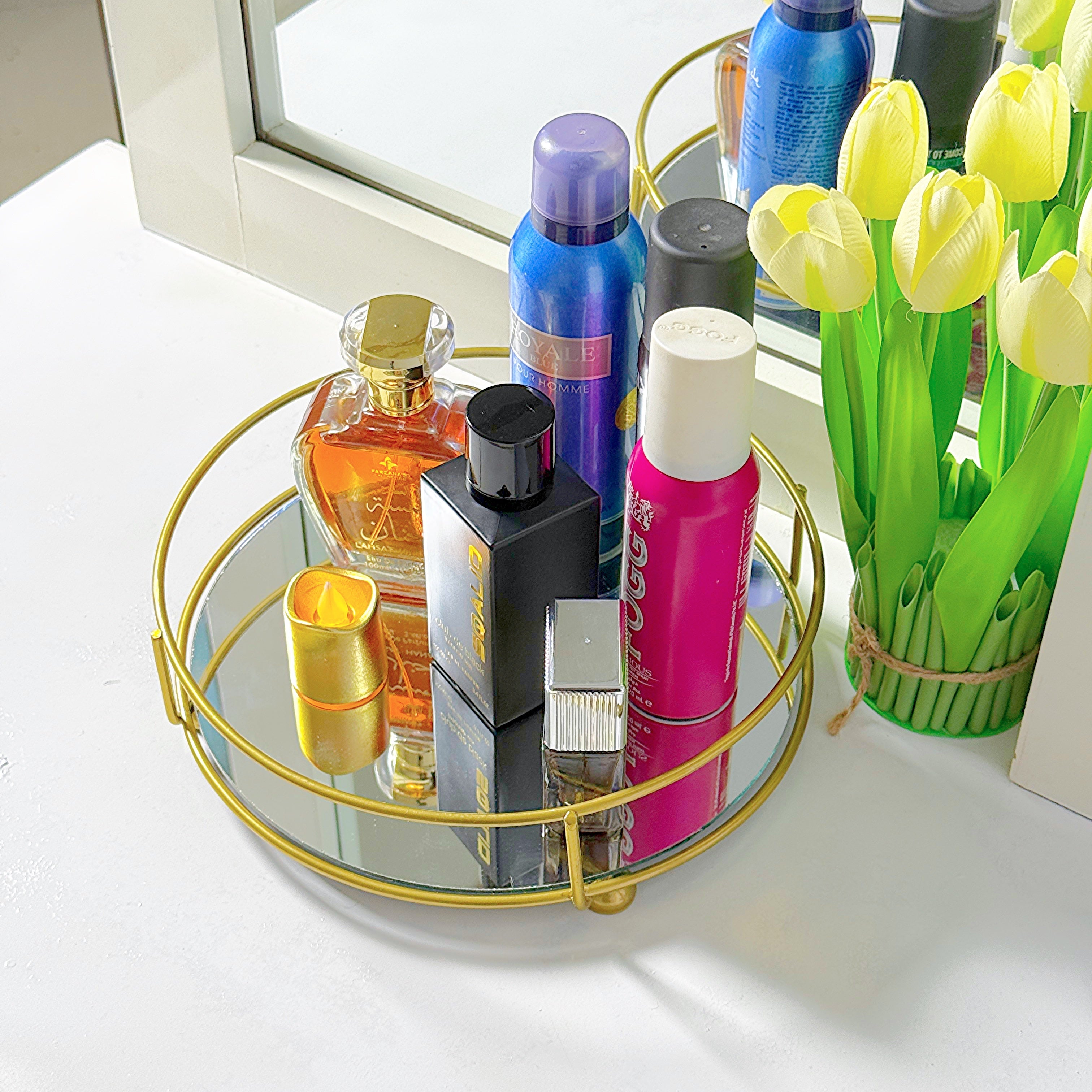 Classy Golden Vanity Display, Multipurpose Cosmetic Jewellery Tray, Kitchen Seasoning Organizer Tray Classy Golden Vanity Display, Multipurpose Cosmetic Jewellery Tray, Kitchen Seasoning Organizer Tray